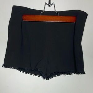 Mini Molly Stylish Black Lace Trim Shorts